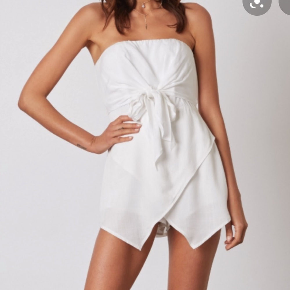Cotton Candy LA maroon strapless romper